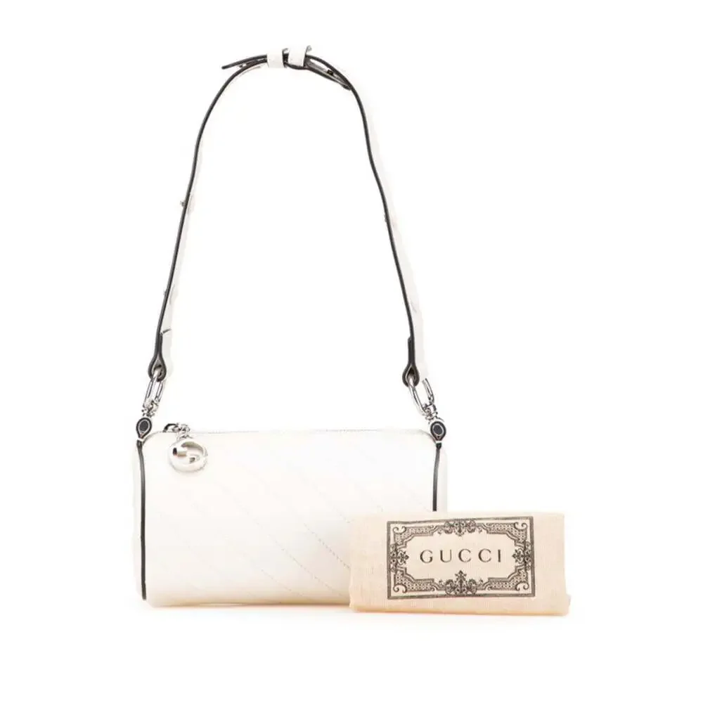 GUCCI White Leather Shoulder Bag